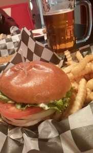 Post Hike Burger at the Backseat Bar and Grill.