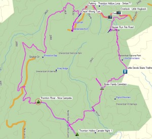Thornton Hollow 2 Day Loop GPS Track