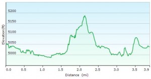 Day 2 Elevation Profile - Lost Canyon Loop